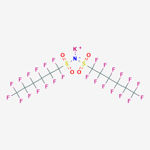 molecular formula C12F26KNO4S2 B12860932 Potassium bis((perfluorohexyl)sulfonyl)amide 