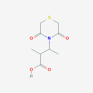 molecular formula C9H13NO4S B12860938 3-(3,5-Dioxothiomorpholin-4-yl)-2-methylbutanoic acid 