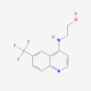 molecular formula C12H11F3N2O B12860954 4-[(2-Hydroxyethyl)amino]-6-(trifluoromethyl)quinoline 