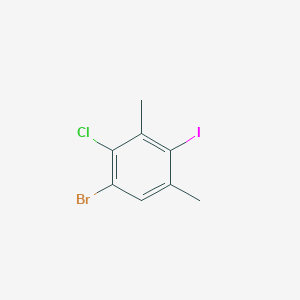 molecular formula C8H7BrClI B12860962 5-Bromo-4-chloro-2-iodo-m-xylene 