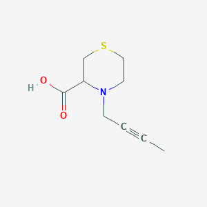 molecular formula C9H13NO2S B12860969 4-(But-2-yn-1-yl)thiomorpholine-3-carboxylic acid 