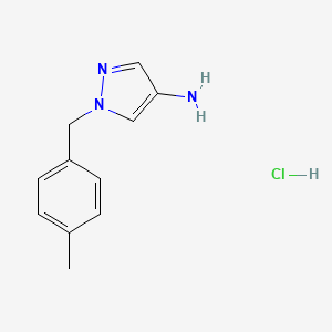 molecular formula C11H14ClN3 B1286098 1-(4-methylbenzyl)-1H-pyrazol-4-amine hydrochloride CAS No. 1049756-50-4