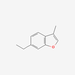 molecular formula C11H12O B12860999 6-Ethyl-3-methylbenzofuran 