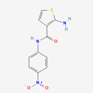 molecular formula C11H9N3O3S B1286100 2-amino-N-(4-nitrophenyl)thiophene-3-carboxamide CAS No. 667442-44-6