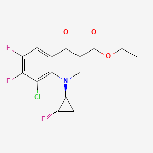 molecular formula C15H11ClF3NO3 B12861036 Ethyl 8-chloro-6,7-difluoro-1-((1S,2S)-2-fluorocyclopropyl)-4-oxo-1,4-dihydroquinoline-3-carboxylate 