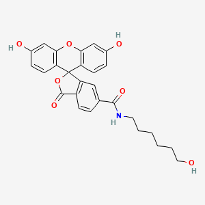 3',6'-dihydroxy-N-(6-hydroxyhexyl)-1-oxospiro[2-benzofuran-3,9'-xanthene]-5-carboxamide