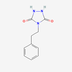 molecular formula C10H11N3O2 B12861068 4-Phenethyl-1,2,4-triazolidine-3,5-dione 