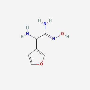 molecular formula C6H9N3O2 B12861091 2-Amino-2-(furan-3-yl)-N-hydroxyacetimidamide 