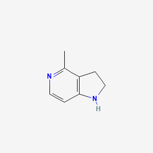 molecular formula C8H10N2 B12861097 4-Methyl-2,3-dihydro-1H-pyrrolo[3,2-c]pyridine 