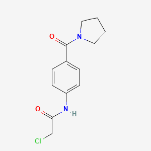 2-chloro-N-[4-(pyrrolidin-1-ylcarbonyl)phenyl]acetamide