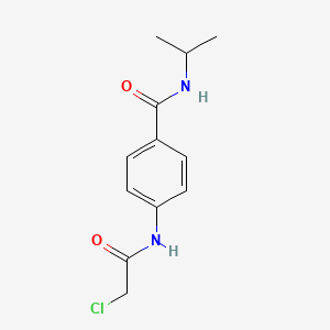 molecular formula C12H15ClN2O2 B1286111 4-[(chloroacetyl)amino]-N-isopropylbenzamide CAS No. 908518-31-0