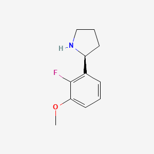 molecular formula C11H14FNO B12861128 (S)-2-(2-Fluoro-3-methoxyphenyl)pyrrolidine 