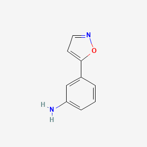 molecular formula C9H8N2O B1286114 3-(Isoxazol-5-yl)aniline CAS No. 832740-15-5