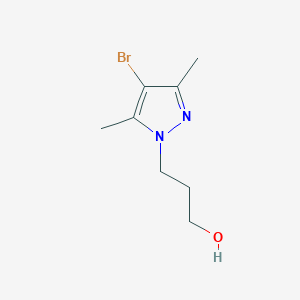 molecular formula C8H13BrN2O B1286116 3-(4-bromo-3,5-dimethyl-1H-pyrazol-1-yl)propan-1-ol CAS No. 925607-98-3