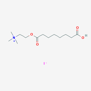 2-((7-Carboxyheptanoyl)oxy)-N,N,N-trimethylethan-1-aminium iodide