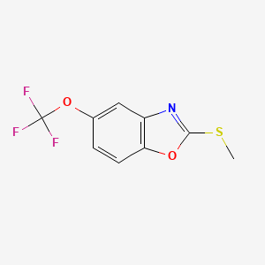 molecular formula C9H6F3NO2S B12861204 Benzoxazole, 2-(methylthio)-5-(trifluoromethoxy)- 