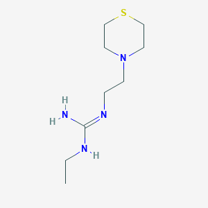 molecular formula C9H20N4S B12861217 N-Ethyl-N'-[2-(thiomorpholin-4-yl)ethyl]guanidine 