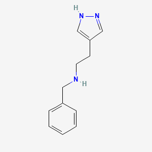 molecular formula C12H15N3 B12861230 N-Benzyl-2-(1H-pyrazol-4-yl)ethanamine 