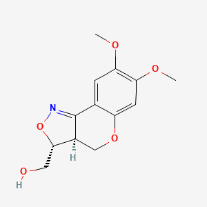 3H-[1]Benzopyrano[4,3-c]isoxazole-3-methanol, 3a,4-dihydro-7,8-dimethoxy-, (3R,3aS)-rel-