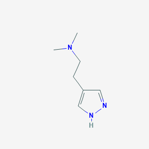 molecular formula C7H13N3 B12861244 N,N-dimethyl-2-(1H-pyrazol-4-yl)ethanamine 