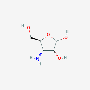 molecular formula C5H11NO4 B12861246 (3R,4S,5S)-4-Amino-5-(hydroxymethyl)tetrahydrofuran-2,3-diol 