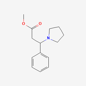 Methyl 3-phenyl-3-(pyrrolidin-1-YL)propanoate