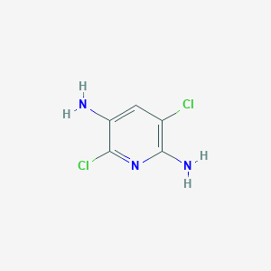 molecular formula C5H5Cl2N3 B12861264 3,6-Dichloropyridine-2,5-diamine 