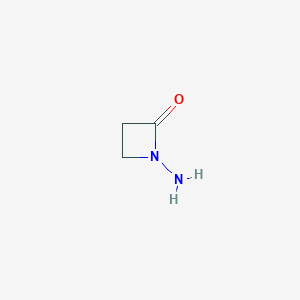 molecular formula C3H6N2O B12861267 1-Aminoazetidin-2-one CAS No. 130065-29-1