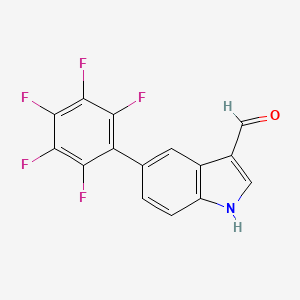 5-(2,3,4,5,6-Pentafluorophenyl)-1H-indole-3-carbaldehyde