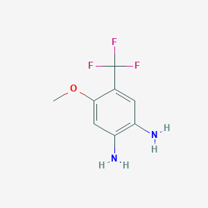 molecular formula C8H9F3N2O B12861280 4,5-Diamino-2-methoxybenzotrifluoride 