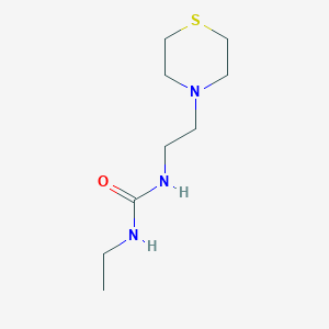 molecular formula C9H19N3OS B12861281 N-Ethyl-N'-[2-(thiomorpholin-4-yl)ethyl]urea CAS No. 88373-85-7