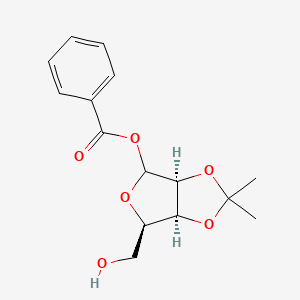 molecular formula C15H18O6 B12861299 Benzoyl 2,3-O-isopropylidene-D-lyxofuranoside 