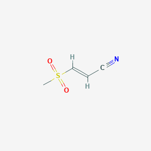 molecular formula C4H5NO2S B1286130 3-(Methylsulfonyl)acrylonitrile 