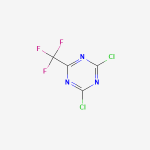 molecular formula C4Cl2F3N3 B12861316 2,4-Dichloro-6-(trifluoromethyl)-1,3,5-triazine 