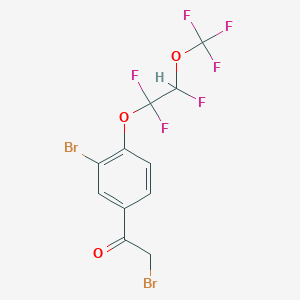 3-Bromo-4-[1,1,2-trifluoro-2-(trifluoromethoxy)ethoxy]phenacyl bromide