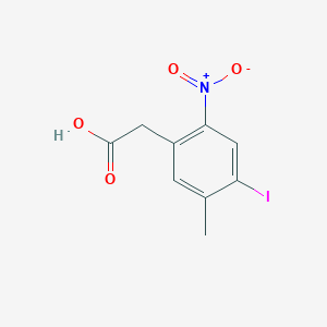 molecular formula C9H8INO4 B12861342 4-Iodo-5-methyl-2-nitrophenylacetic acid 