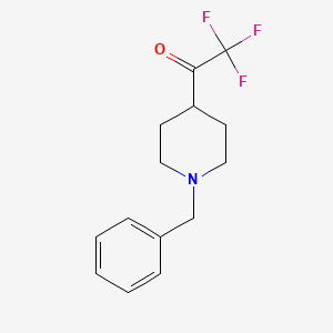 molecular formula C14H16F3NO B12861355 1-Benzyl-4-(trifluoroacetyl)piperidine 