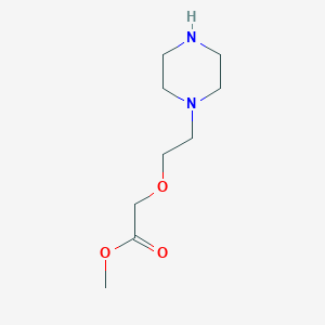 molecular formula C9H18N2O3 B12861362 Methyl 2-(2-(piperazin-1-yl)ethoxy)acetate 