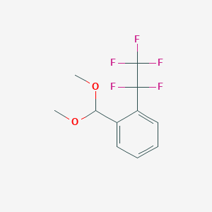 molecular formula C11H11F5O2 B12861367 1-(Dimethoxymethyl)-2-(pentafluoroethyl)benzene 