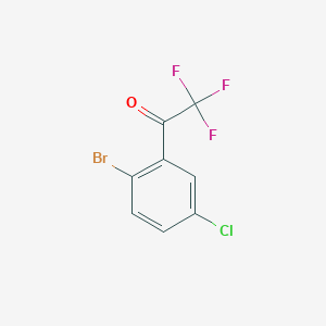 molecular formula C8H3BrClF3O B12861383 2'-Bromo-5'-chloro-2,2,2-trifluoroacetophenone 