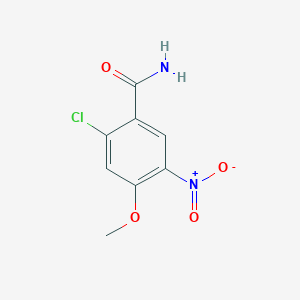 molecular formula C8H7ClN2O4 B12861389 2-Chloro-4-methoxy-5-nitro-benzamide 