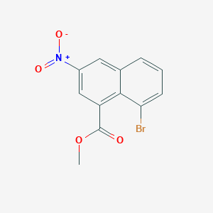 molecular formula C12H8BrNO4 B12861415 Methyl 8-bromo-3-nitro-naphthalene-1-carboxylate 