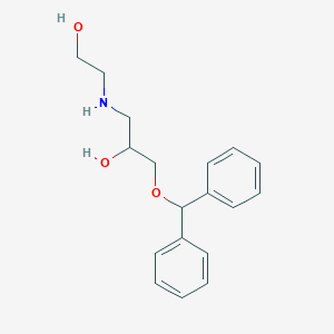 molecular formula C18H23NO3 B12861456 1-Benzhydryloxy-3-(2-hydroxy-ethylamino)-propan-2-ol 