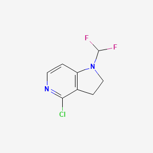 4-Chloro-1-(difluoromethyl)-2,3-dihydro-1H-pyrrolo[3,2-c]pyridine