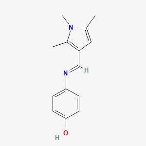 4-(((1,2,5-Trimethyl-1H-pyrrol-3-yl)methylene)amino)phenol