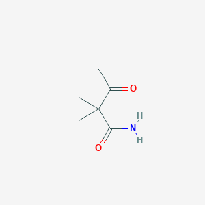 molecular formula C6H9NO2 B12861489 1-Acetylcyclopropane-1-carboxamide 