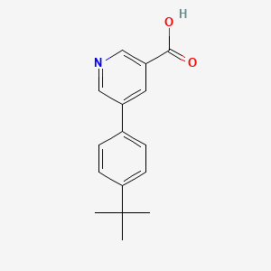 molecular formula C16H17NO2 B1286149 5-(4-(叔丁基)苯基)烟酸 CAS No. 893738-16-4
