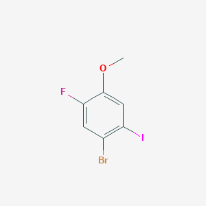 molecular formula C7H5BrFIO B12861491 4-Bromo-2-fluoro-5-iodoanisole 