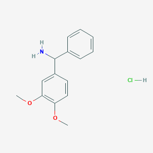 molecular formula C15H18ClNO2 B12861505 (3,4-Dimethoxyphenyl)(phenyl)methanamine hydrochloride 