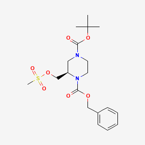 (R)-1-benzyl 4-tert-butyl 2-(((methylsulfonyl)oxy)methyl)piperazine-1,4-dicarboxylate